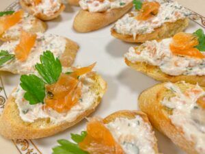 Smoked Salmon Bruschetta Appetizer-Family Cooking Recipes 