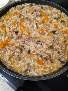 Mushroom Butternut Squash Risotto-Family Cooking Recipes 