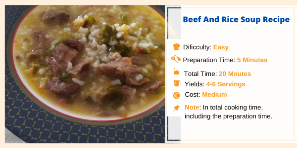 Beef And Rice Soup Recipe- Family Cooking Recipes