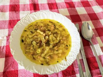 Brown Lentil Soup With Pasta-Family Cooking Recipes
