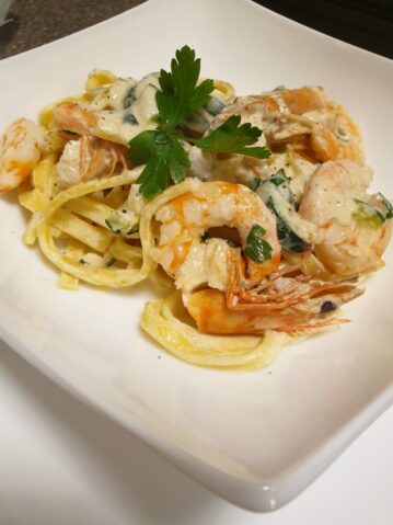 Shrimp Tagliatelle Recipe-Family Cooking Recipes