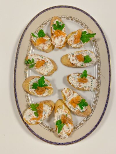 Smoked Salmon Bruschetta Appetizer-Family Cooking Recipes