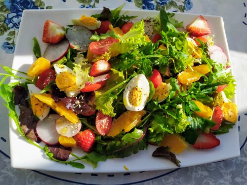 Mixed Green Salad With Fruit -Family Cooking Recipes