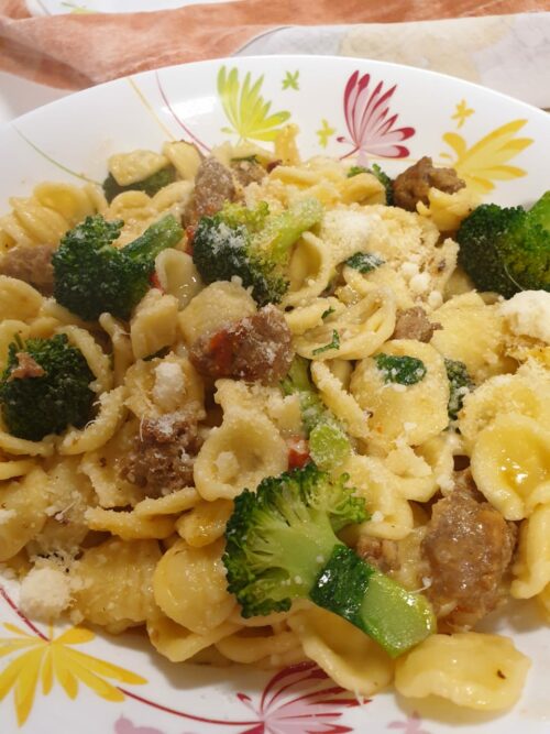 Broccoli Sausage Orecchiette-Family Cooking Recipes