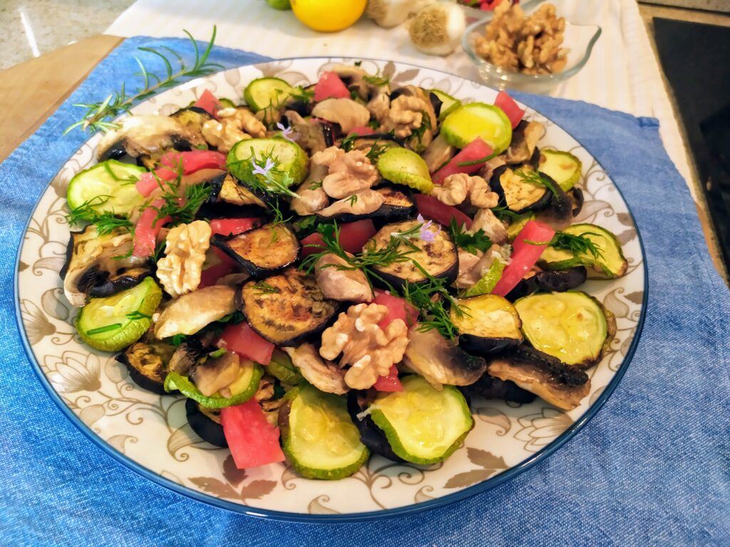 Roasted Eggplant Tomato Salad-Family Cooking Recipes