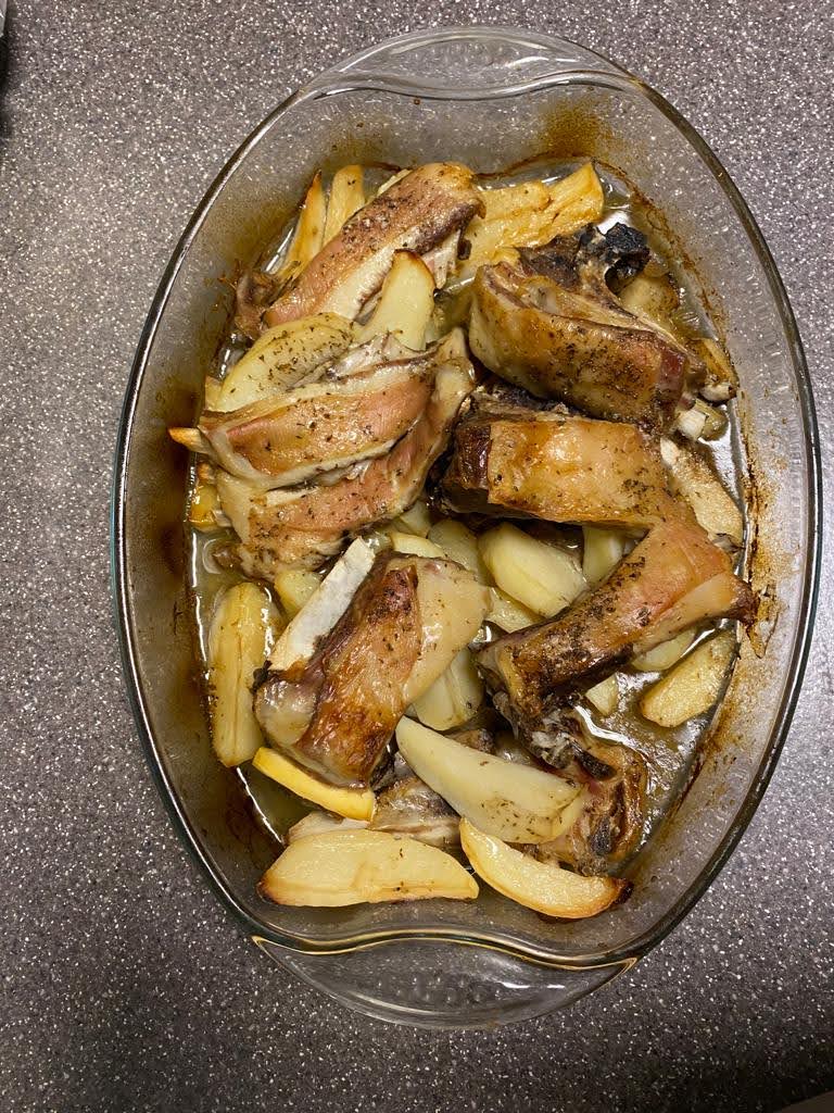 Slow Roast Lamb With Potatoes-Family Cooking Recipes