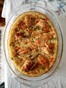 Baked Chicken Wings And Rice-Family Cooking Recipes