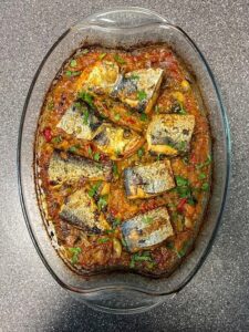 Baked Lake Fish With Tomatoes And Onions Recipe-Family Cooking Recipes 